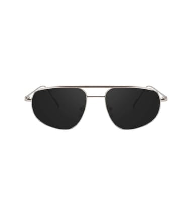 Classic Metal Unisex UV400 Protection Sunglasses (Silver)
