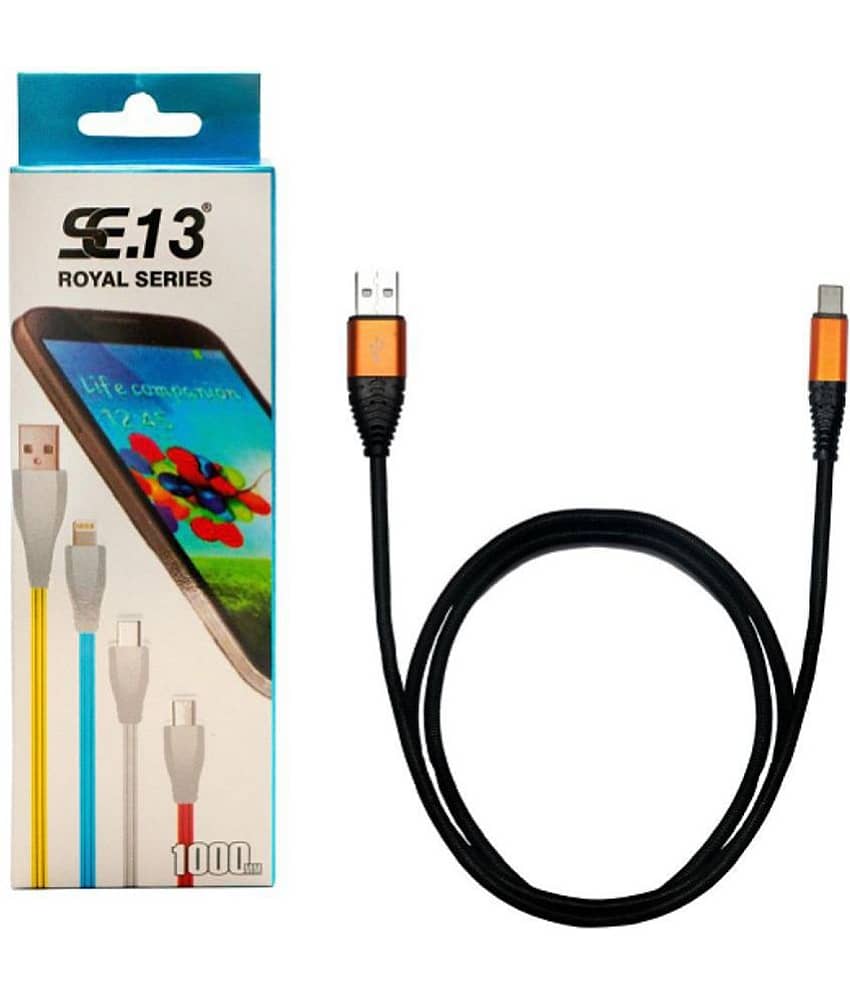 SE13 - Black 2.4 A USB Data Cable 1 Meter