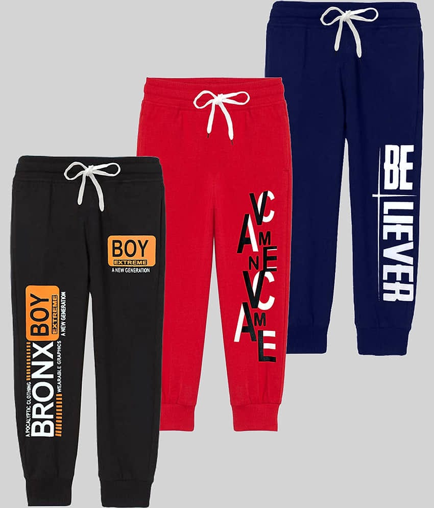 Kuchipoo Pack of 3 Boys Cotton Blend Trackpant ( Multicolor )