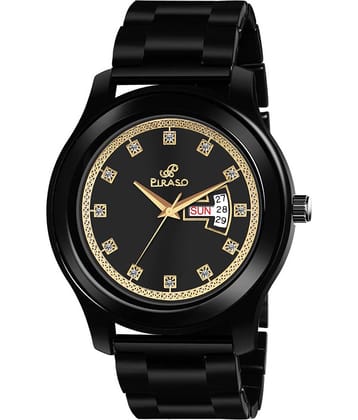 PIRASO Black Stainless Steel Analog Men's Watch