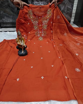 Pure Cotton Super Dying Embroidery Suit Pure Cotton Super Dying Embroidery Suit