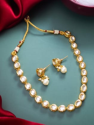 Morison Charming Gold Necklace and Earrings  Add a Touch of Glamour
