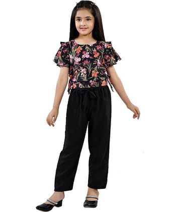 Arshia Fashions Pack of 1 Girls Crepe Top With Pants ( Multi )