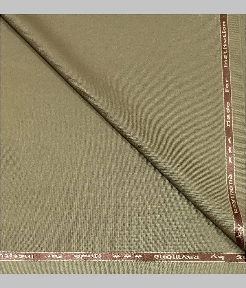 Raymond Khaki Polyester Blend Men's Unstitched Pant Piece ( Pack of 1 )