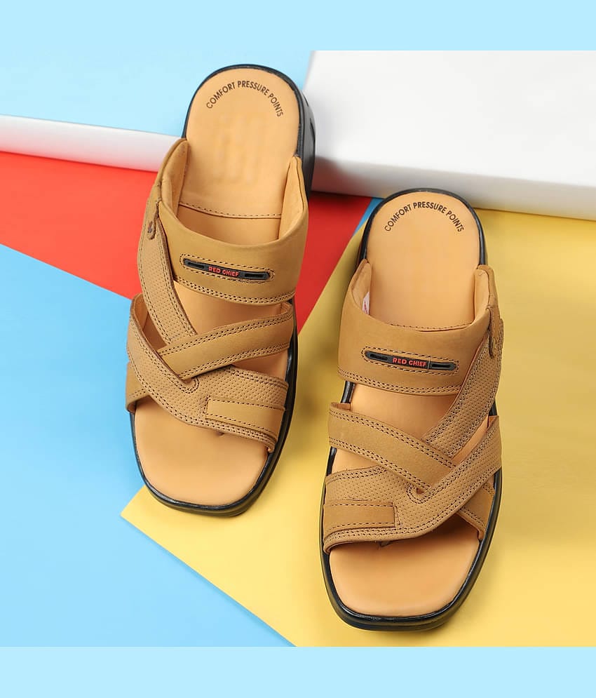 Red Chief Rust Men's Leather Slipper