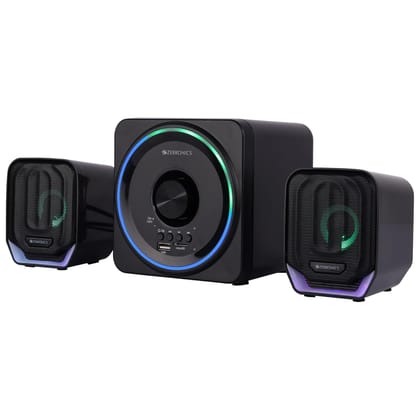 Zebronics Pluto2 &nbsp;Desktop Speaker RGB Lights - Black