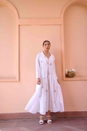 Annie Dress and Jacket Set White-XS