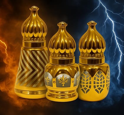 Royal Combo of 3 Oud Attars | Musk, Rose & Tobacco Oud | Long Lasting, Fabric Safe, Alcohol Free Attar for Men & Women