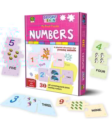 The Book Tree Bright Brain Numbers 30 Piece Jigsaw Puzzle for Preschoolers, Educational Toy for Learning 123, Gifts for Kids Ages 3 to 6