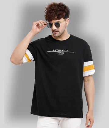 Leotude Pack of 1 Cotton Blend Regular Fit Men's T-Shirt ( Black )