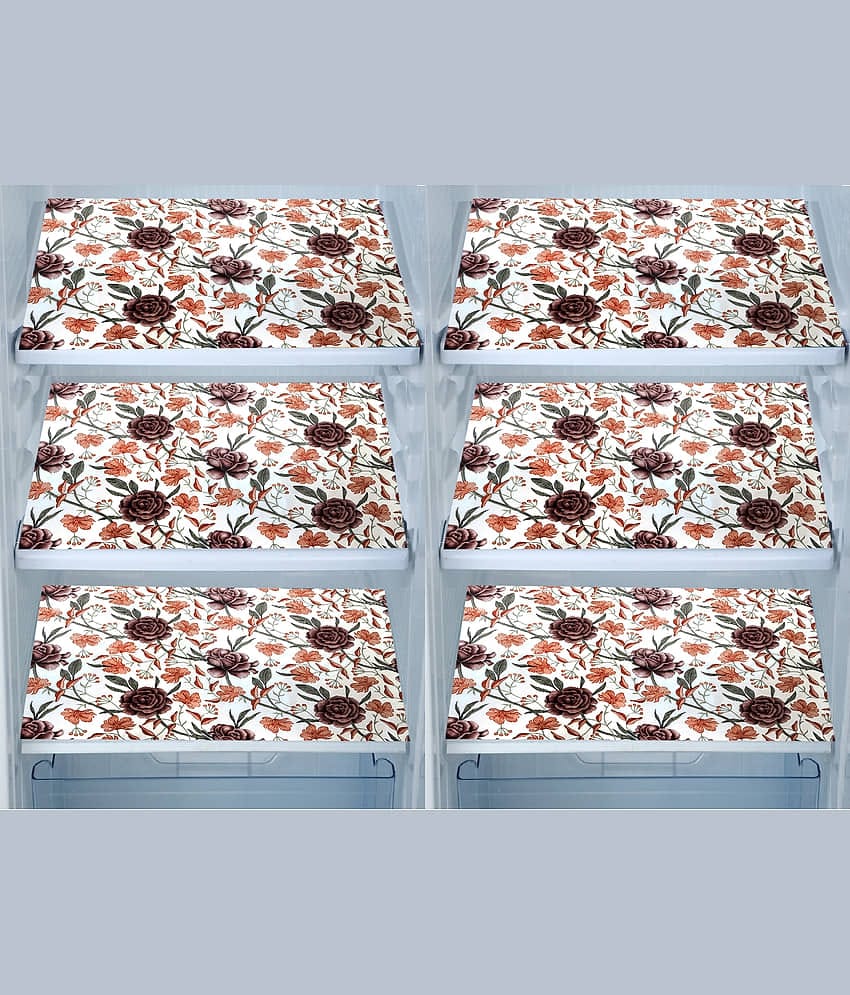 E-Retailer Set of 6 PVC Brown Fridge Mats