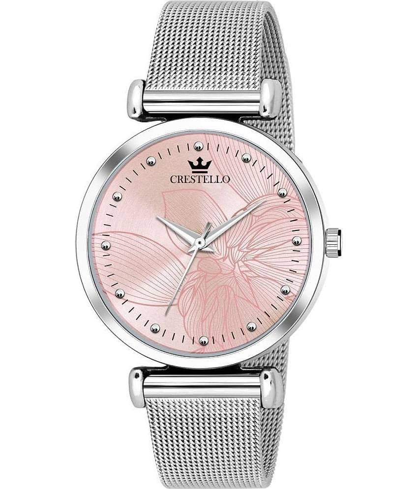 Crestello - Silver Metal Analog Womens Watch