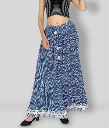 FABRR - Blue Cotton Women's A-Line Skirt ( Pack of 1 )