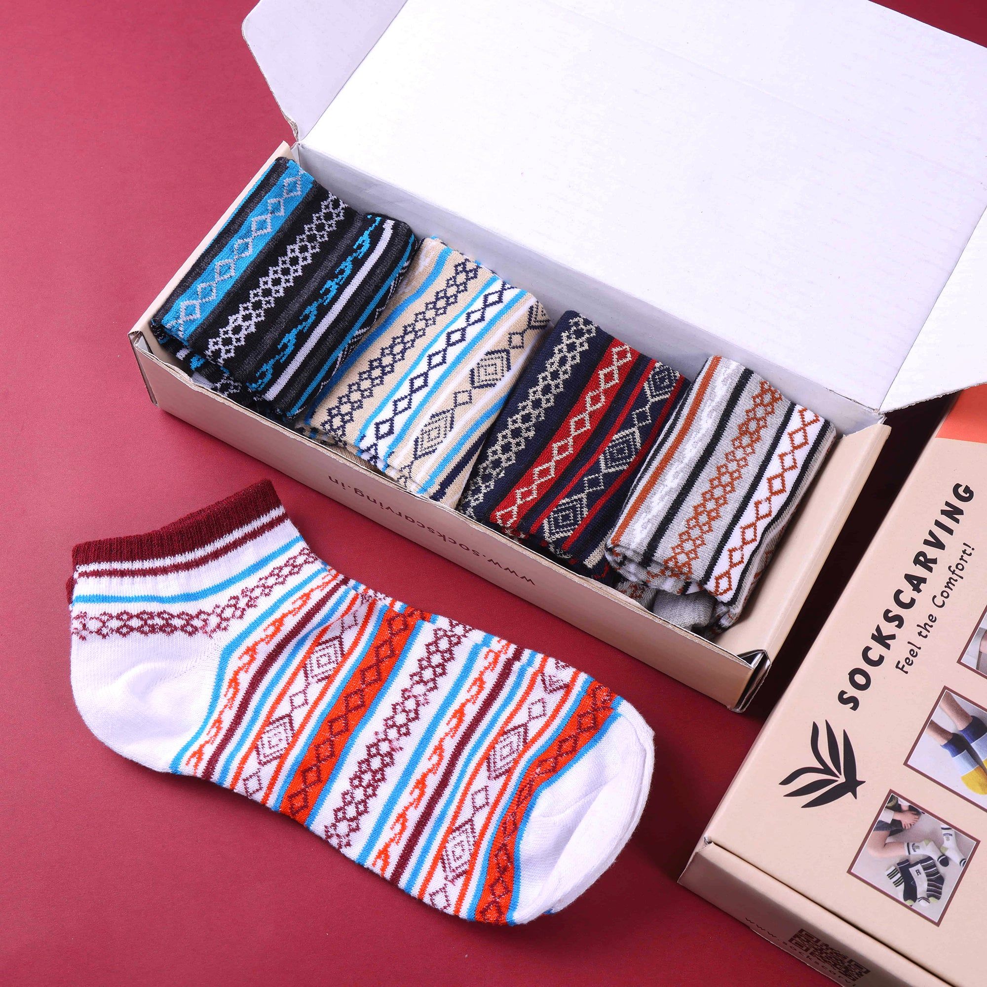 MULTICOLOR NO-SHOW EDITION- ORGANIC COTTON-Pack of 5-Pairs