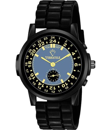 Versatile - Black Silicon Chronograph Men's Watch