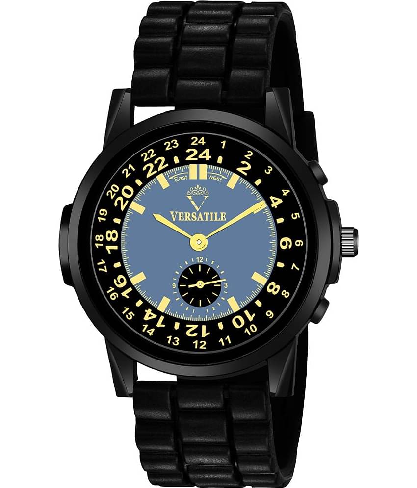 Versatile - Black Silicon Chronograph Men's Watch