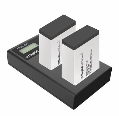 Digitek Platinum Dual Port Li-ion LCD Battery Charger with 2 Nos of 1250mAh Capacity LP E17 Li-ion Battery Combo Pack (DPUC-014 D E17) Digitek Platinum Dual Port Li-ion LCD Battery Charger with 2 Nos of 1250mAh Capacity LP E17 Li-ion Battery Combo Pack (