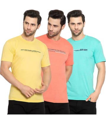 Zeffit - Cotton Blend Regular Fit Multicolor Men's Sports T-Shirt ( Pack of 3 )