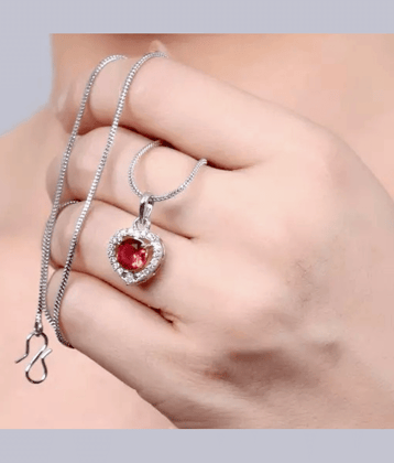 AKLINA Silver Pendant set ( Pack of 1 )