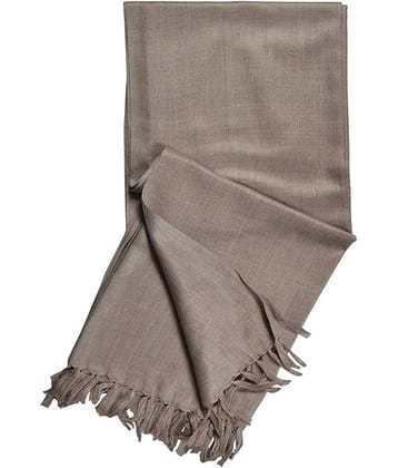 Vrinde Grey Solid Shawl - ( Pack of 1 )