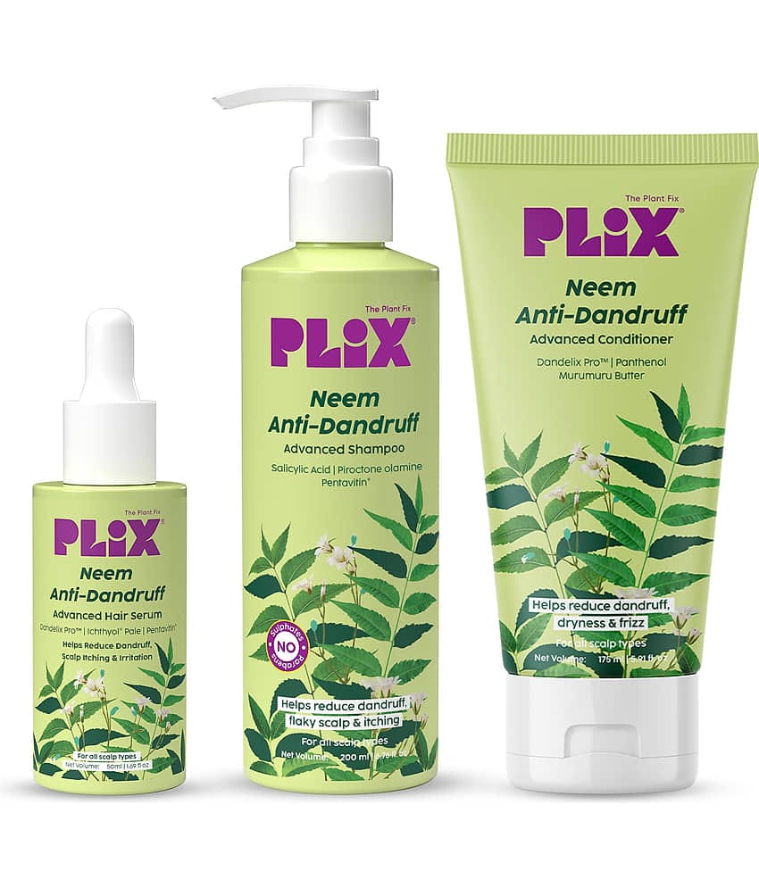 Plix Anti Dandruff Shampoo Conditioner & Serum 405 ( Pack of 3 )