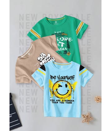 CODEZ Pack of 1 Boys Cotton Blend T-Shirt ( Multi Color )