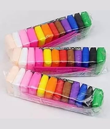 ECLET (Pack of 12) Air Dry Clay, Colorful Children Soft Clay, Creative Art Crafts, Gifts for Kids-Multi Color. Non-Toxic Modeling Magic Fluffy Foam Bouncing Clay Putty Kit for Kids with Tools .117
