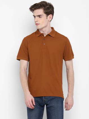 Kooltex Polo T-Shirt For Men - Caramel-S / Caramel