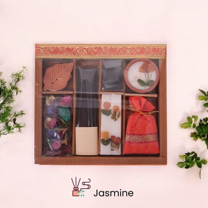 Handmade Aroma Gift Box with Potpourri  Set of 7 - Sandalwood