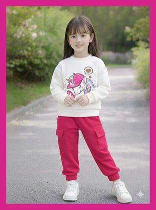 Girls T Shirt And PINK Pant Set