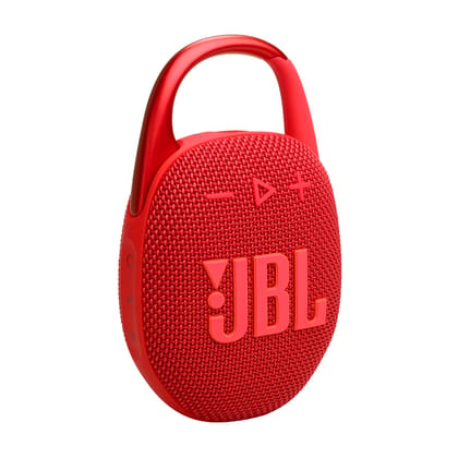 JBL Clip 5, Wireless Ultra Portable Bluetooth Speaker, Pro Sound, 12hrs of Playtime, Integrated Carabiner, Vibrant Colors with Rugged Fabric Design, Dust & Waterproof, Type C (Without Mic, Red) JBL Clip 5, Wireless Ultra Portable Bluetooth Speaker, Pro S