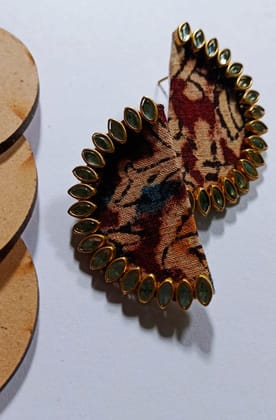 Elegant Kundan Earrings - Traditional Ethnic Jewelry for Festive Occasions