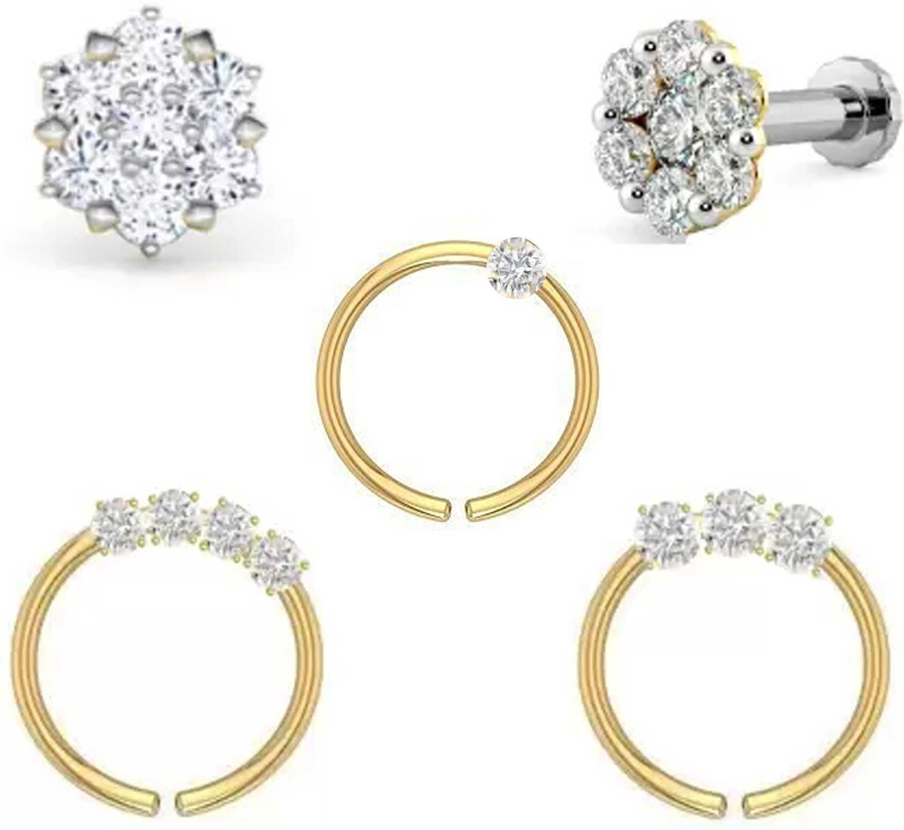 Combo of Nose Rings & Pins - Pack of 5