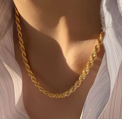Veda 18k Gold Plated Rope Chain