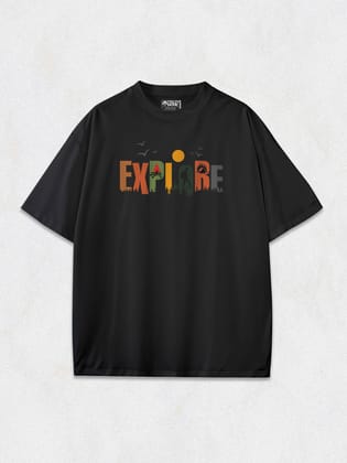 Explore Oversized T-Shirt-Black / S