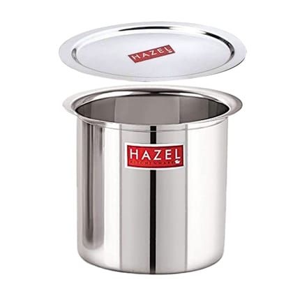 HAZEL Steel Milk Pot with Lid , 2200 ml Stainless Steel Milk Boiler Container , Milk Boiling Vessel Gunj for Kitchen HAZEL Steel Milk Pot with Lid , 2200 ml Stainless Steel Milk Boiler Container , Milk Boiling Vessel Gunj for Kitchen