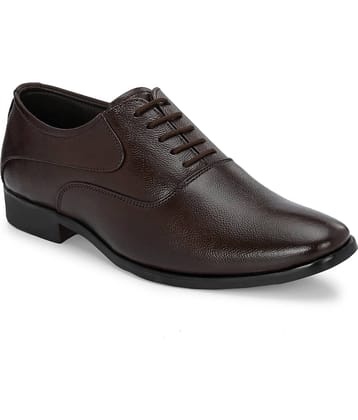 Leeport Brown Men's Oxford Formal Shoes