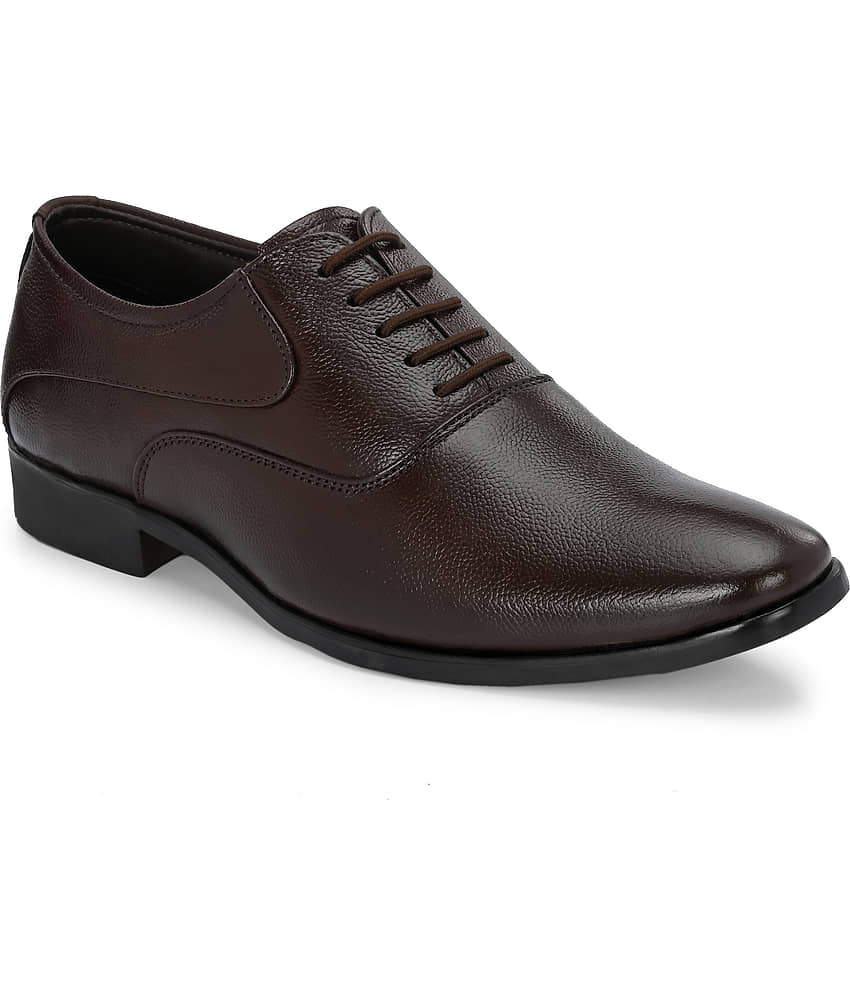 Leeport Brown Men's Oxford Formal Shoes