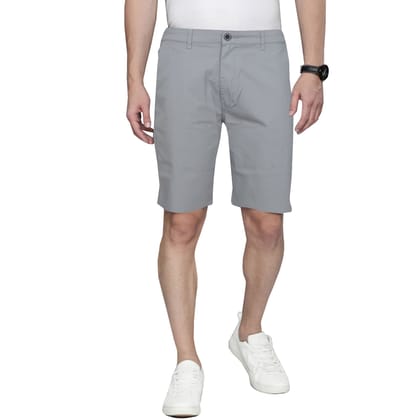 Cotton Grey Solid Shorts