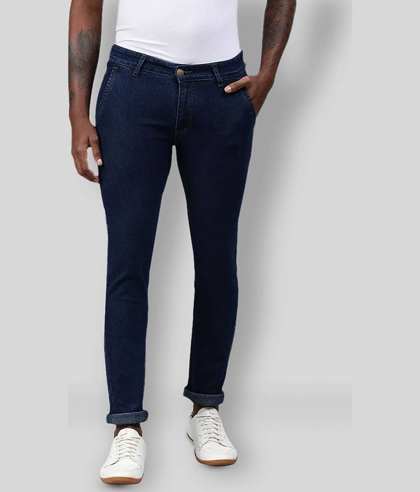 Urbano Fashion - Dark Blue Cotton Blend Slim Fit Men's Jeans ( Pack of 1 )