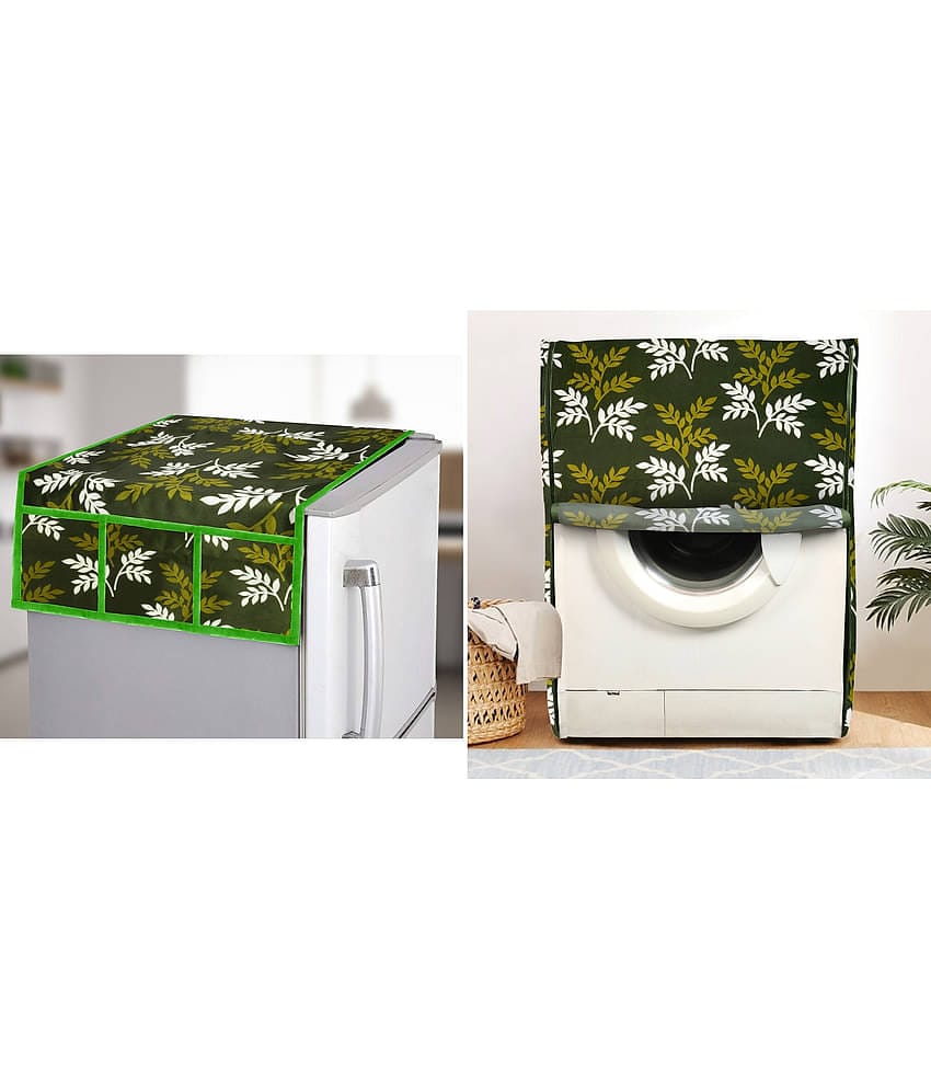 E-Retailer Set of 2 Polyester Blue Washing Machine Cover for Universal Front Load