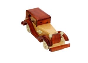 Handicraft Exim Wooden British Car | Vintage Style Decorative Showpiece | Home & Office Decor