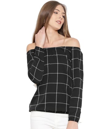 Rare Women's Crepe Regular Top ( Black )