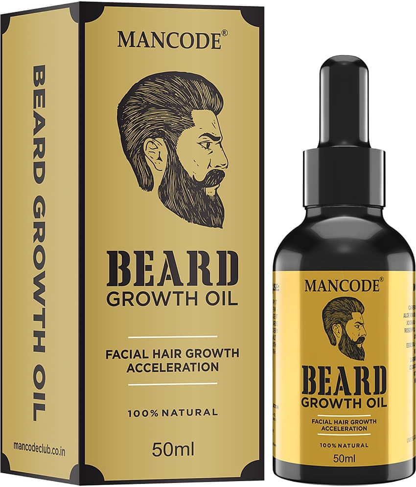 Mancode Beard Growth Oil for Men , Enriched with Natural Herbs , Fast Beard growth Oil, 50 ml (Pack of 1)