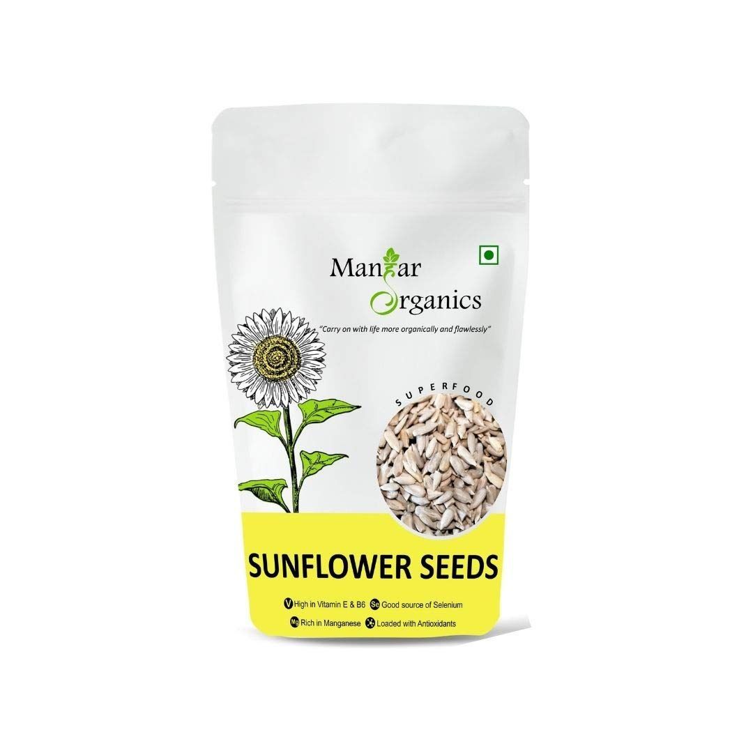 ManHar Organics Raw Sunflower Seeds 250gm for eating - AAA Grade |Protein and Fiber Rich Superfood|