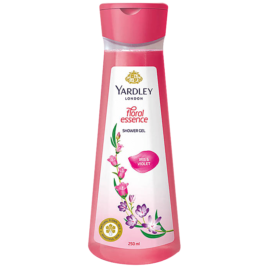 Yardley London Shower Gel - Floral Essence, Iris & Violet, For Beautiful Skin, 250 Ml