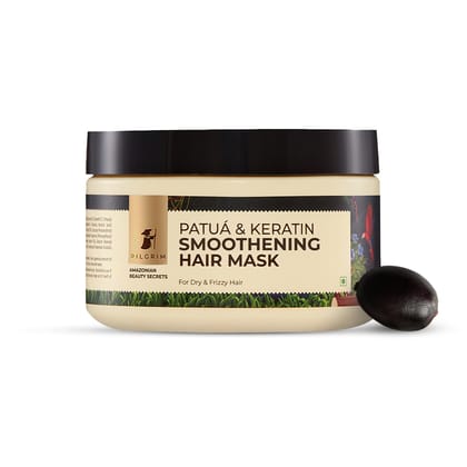 PILGRIM Amazonian Patua & Keratin STRENGTHENING HAIR MASK for dry & frizzy hair with Sacha Inchi for Women & Men|High shine & hydration| Smoothening hair| Silicon free| 200gm PILGRIM Amazonian Patua & Keratin STRENGTHENING HAIR MASK for dry & frizzy hair
