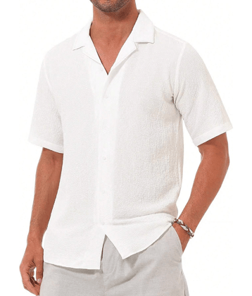 AAPSKA Poly Cotton Regular Fit Solids Half Sleeves Men's Casual Shirt - White ( Pack of 1 )