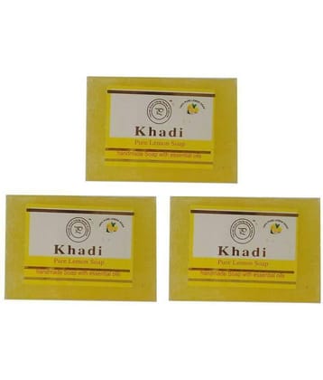 Khadi Herbal Pure Lemon Handmade Soap 125 gm Pack of 3