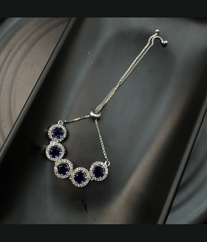 Charms Navy Blue Bracelet ( Pack of 1 )